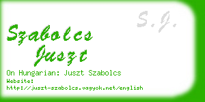 szabolcs juszt business card